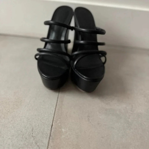 Schultz Carl Strappy platform wedge sandal black size 9.5 - Picture 12 of 12